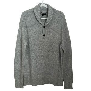 J. Crew Mercantile Men’s Wool Blend Grey shawl-collar Pullover Sweater K3331 L